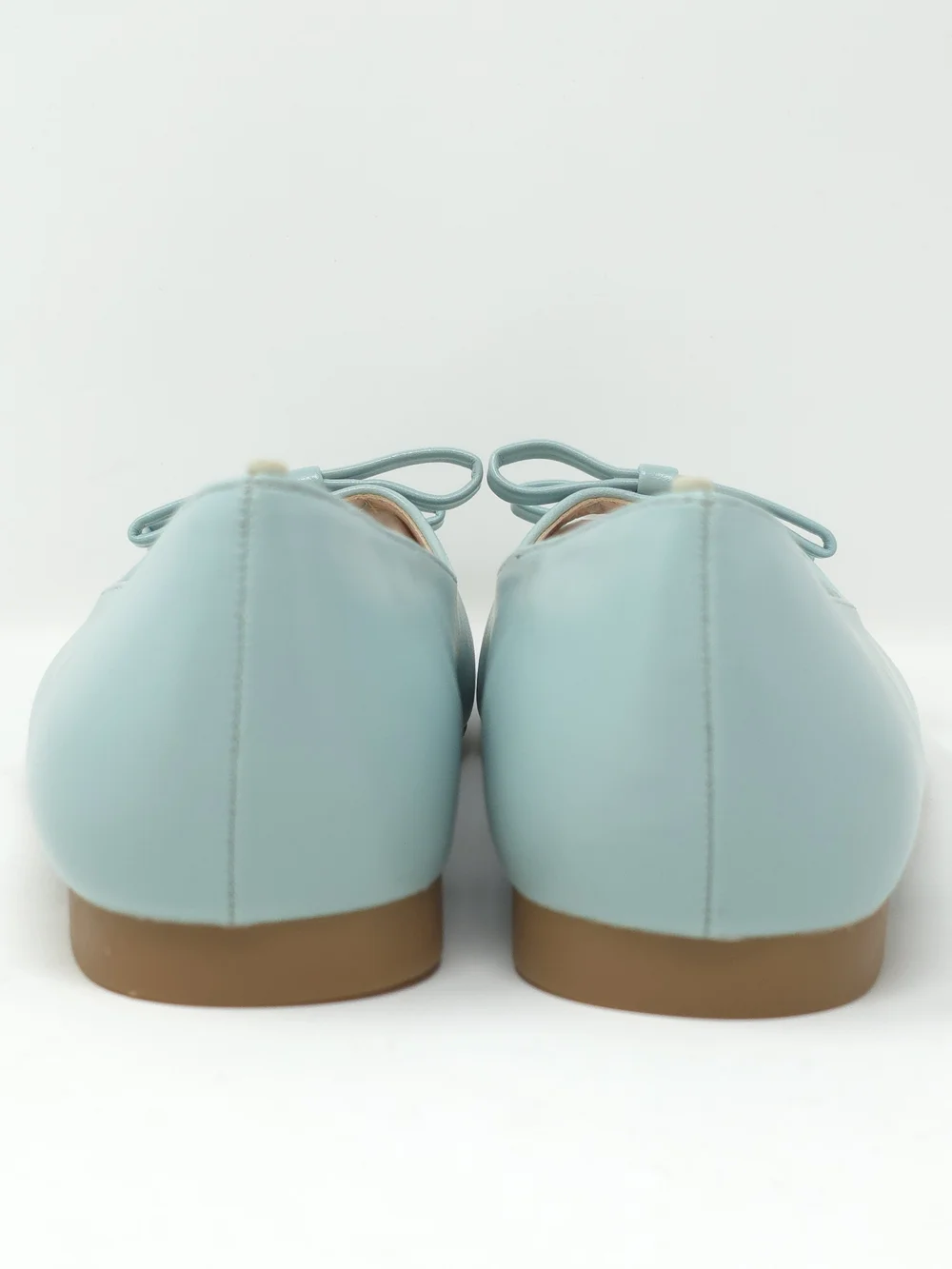 NWT C. Paravano Double Bow Cutout Ballet Flats Emma Blue 39.5 US 9
